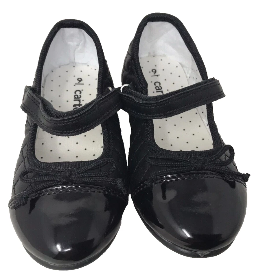 Vestido plano negro cómodo Adelina Mary Jane negro talla:5 166A de Carters para niña pequeña Foto 2 de 4