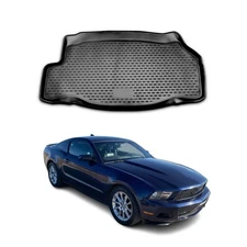 OMAC Cargo Mats Liner for Ford Mustang Coupe 2010-2014 Waterproof TPE Black