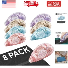 Double-Sided Tape Runner, Pack of 8, 0.31 Inches x 26 Ft Adhesive Tape Runner...