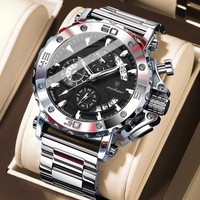 Herren Armbanduhr Poedagar Maskulin Luxus Edelstahl Chronograph Quarz