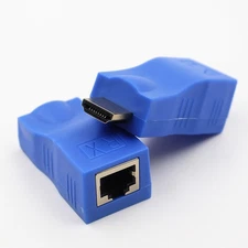 HDMI Extender Over Ethernet Cat5e/6, 4K 1080P 3D HDMI to RJ45 Adapter Kit 2 PCS