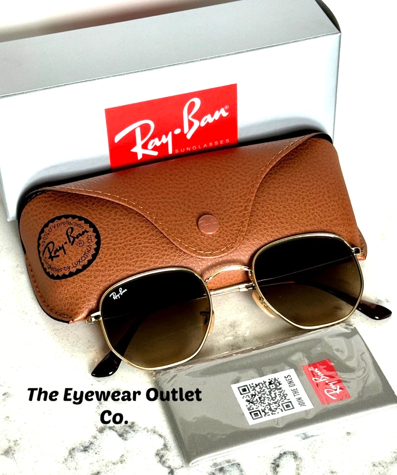 Store Display Rayban Hexagonal RB3548N Gradient Brown Lens Men / Women 51mm - Image 2 of 4