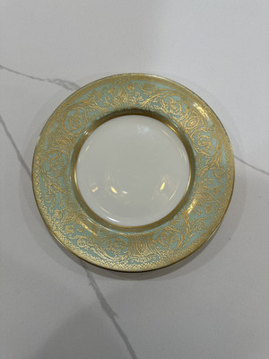 Vantage Royal Worcester Embassy England 8  Plate- GOLD Mark Back
