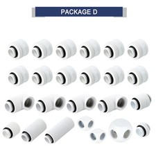 Water Cooling Connector Kit PETG Hard Tube Wh...