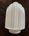 Antique Art Deco Milk Glass Wall Sconce Ribbed Light Shade