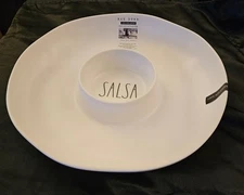 Rae Dunn "SALSA” Chip & Dip Large MelamineServing  Platter NEW! w/ Tags