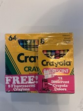 VTG 1989 Crayola CRAYONS 64 8 PACKS Brand New Retired Colors/ SOLD AT TOYS R US