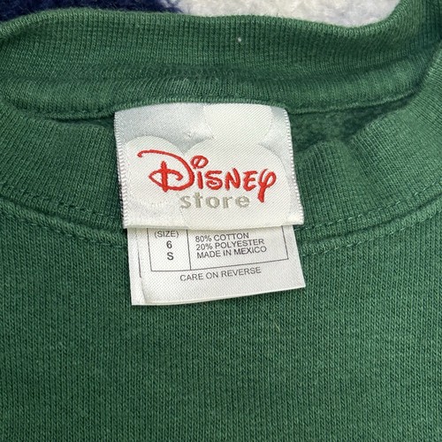 Vintage Disney Store Crewneck Sweatshirt Youth Small 6 Green - Picture 3 of 9