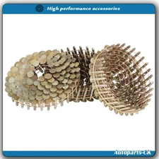 7200Pcs Galvanized Coil Roofing Nail 3/8" Head Diameter 3/4" × 0.12" 15 Degree