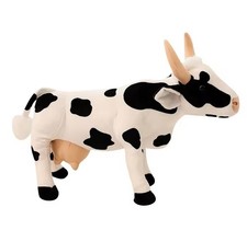 Holstein Cow Plush Toy 14" Stuffed Animal Toddler Doll Gift for Kids