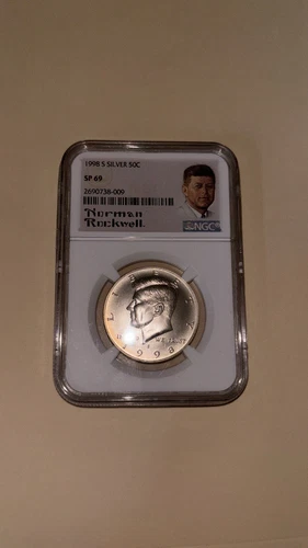 1998 S SP69 Silver Kennedy 50C LOW MINTAGE Graded by NGC