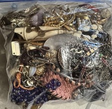 BULK MIXED JEWELRY LOT WEARABLE SCRAP CRAFT LOT 7lbs 08302025