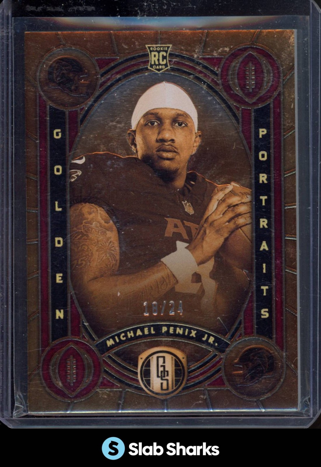 2024 PANINI GOLD STANDARD #1 MICHAEL PENIX JR. GOLDEN PORTRAITS RC ROOKIE /24