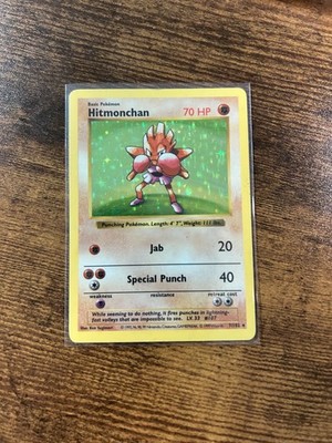Pokemon Base Set Shadowless Hitmonchan Holo 1999 WOTC 7/102
