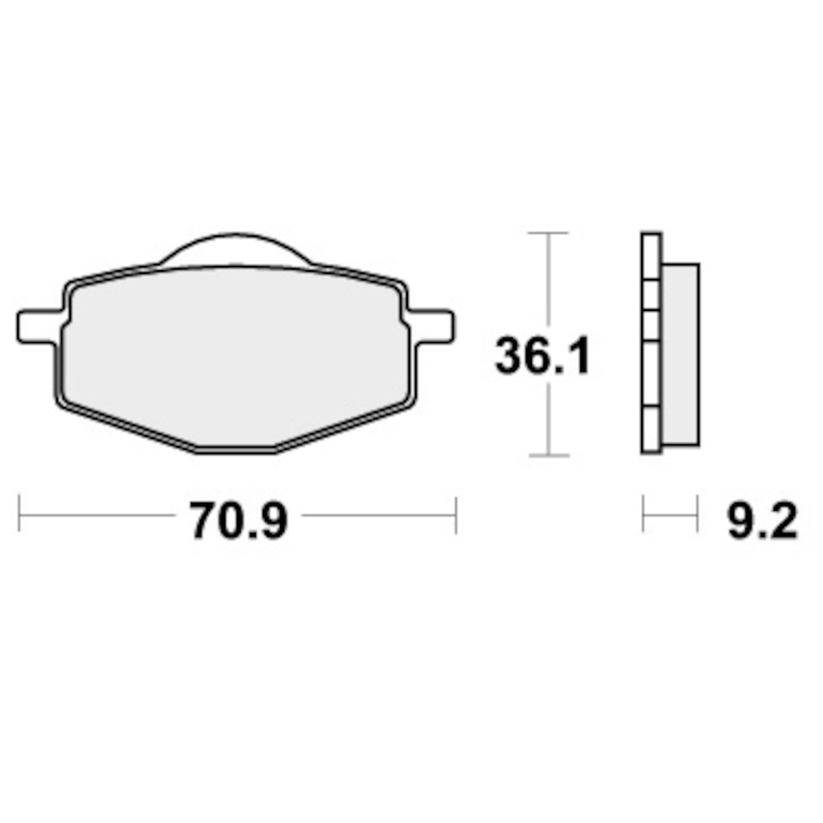 Brake Pads for YAMAHA DT 125 R 1988-1996 Front Street SBS - Image 3