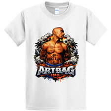 NEW Art Society x Artbag Ink THUG LIFE WHITE Tee Shirt SMALL-6XLARGE MADE IN USA