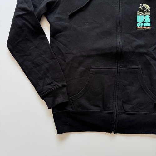 JACKS Surfboards US Open of Surfing Zip Up Hoodie Jacket Adult Small Black Beach - 第 3/10 張圖片