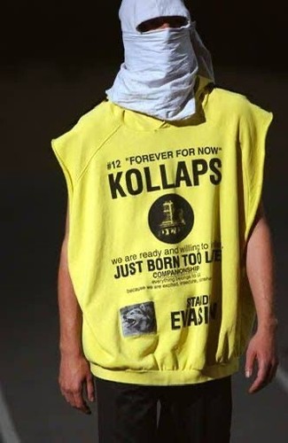 Raf Simons SSENSE Exclusive Yellow Peter De Potter Edition 'Kollaps' H ...