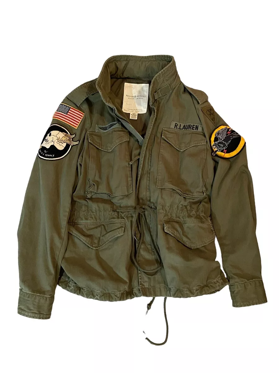 Ralph Lauren Denim & Supply Military Field Olive Jacket Ladies XL- Excellent!