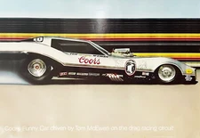 VRHTF ORIG'L NHRA "TOM MONGOOSE MCEWEN COORS CORVETTE MOTION" 20" X 28" POSTER