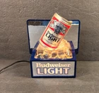 VINTAGE 1982-83 BUDWEISER LIGHT BEER CAN ON ICE SIGN ANHEUSER BUSCH BUD WORKS