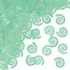 Confetti Swirls Fresh Mint Green .5oz Foil Green Party Tableware Decorations