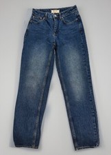 FREE PEOPLE Straight Leg Jeans Dark Denim Size 25 NWT MSRP 78 No Stretch