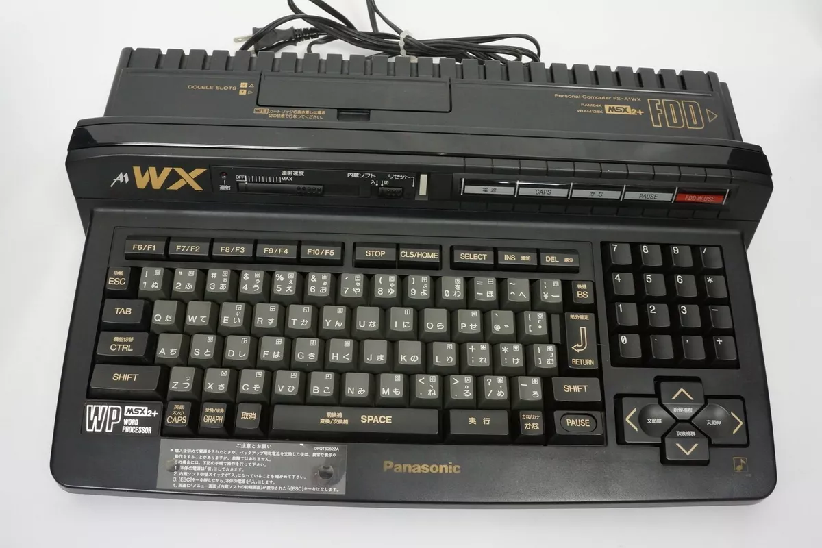 MSX2+ FS-A1WX Personal Computer Boxed Panasonic Tested Ref