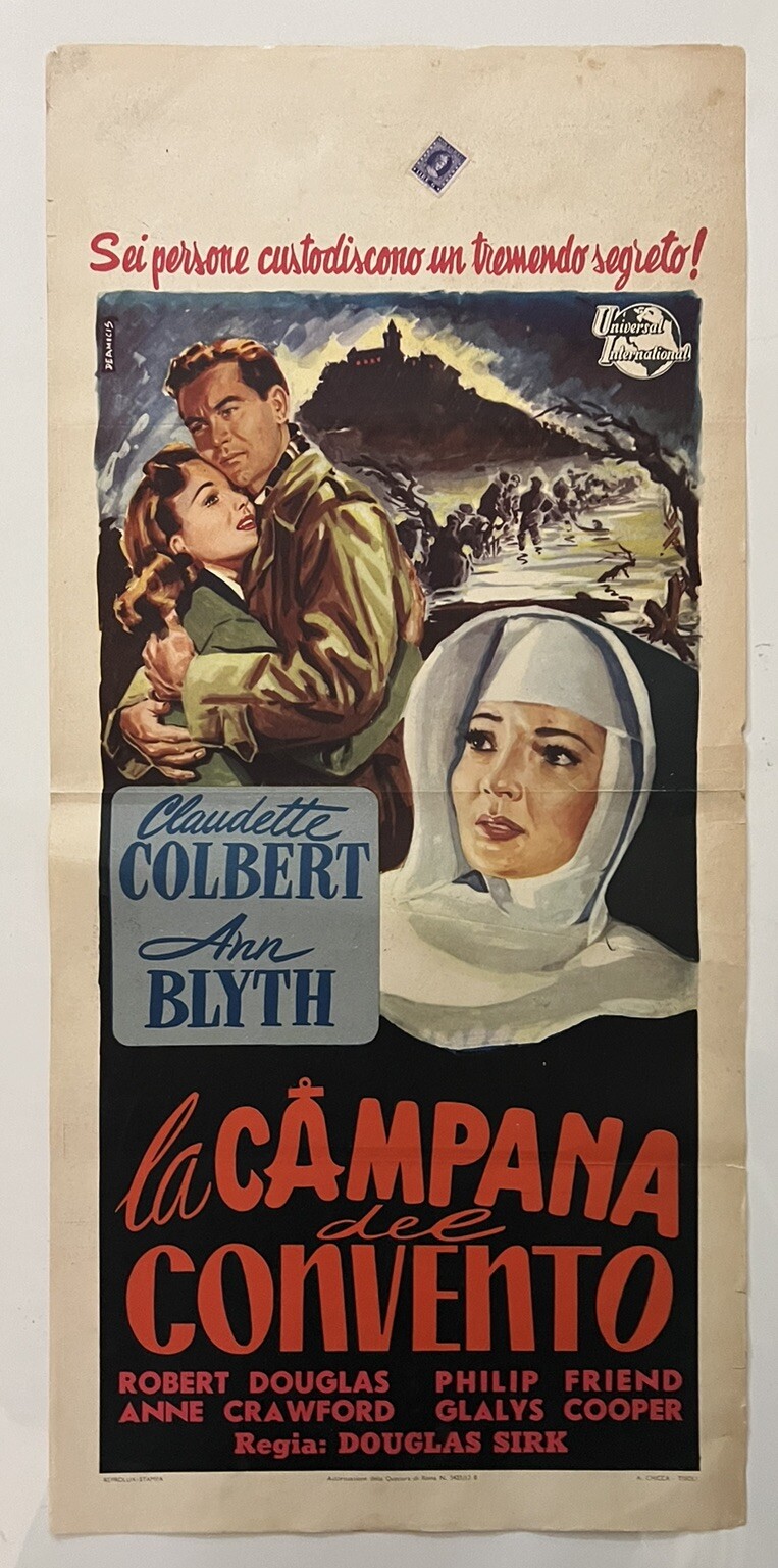 Locandina originale film La campana del convento (1951) - Regia di Douglas Sirk