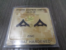 OEC  USMC Marines E-3 Lance Corporal LCpl  Chevrons metal BLACK 1 PAIR