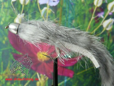 Streamer '' Silverhead Rabbit ''  3er Set, auf Schonhaken, barbless hook