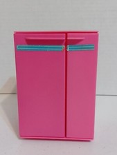 Vintage Barbie Dream Kitchen Pink Fridge Miniature Play Food Props Incomplete
