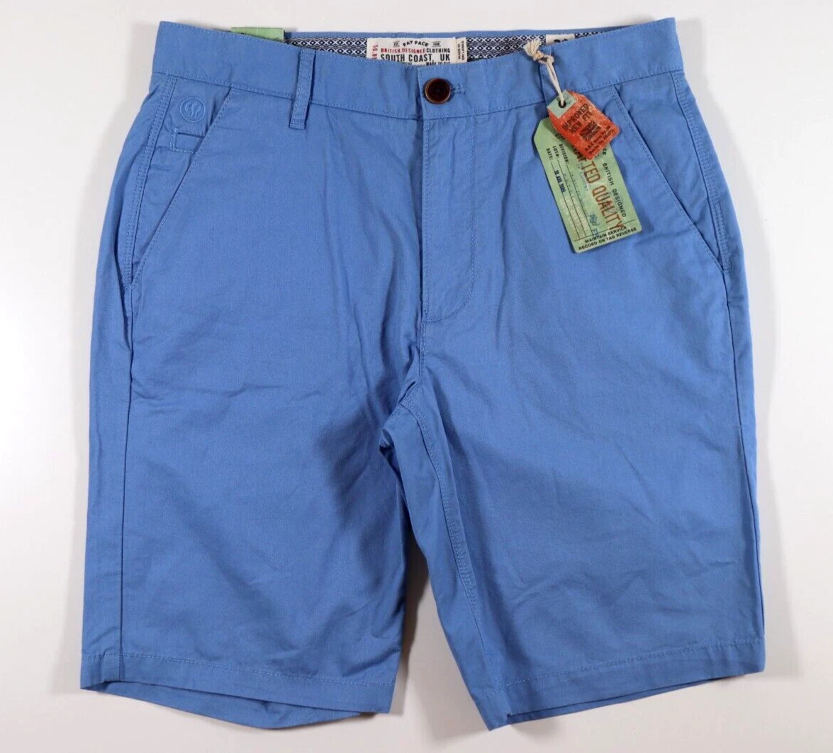 FAT FACE WHITBY LIGHTWEIGHT COTTON 10" CHINO SHORTS - BLUE 951148 - MEN W30