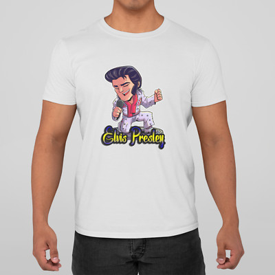 Camiseta de ELVIS PRESLEY - 100% algodón - Camiseta estrellas del Rock - Unisex
