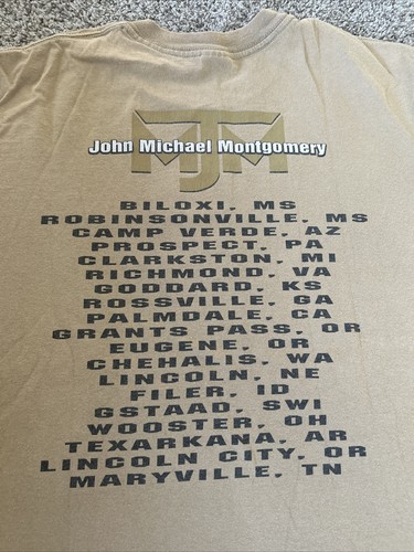 Vintage John Michael Montgomery T Shirt Concert Tour 2000s USA Country Music - Picture 5 of 5
