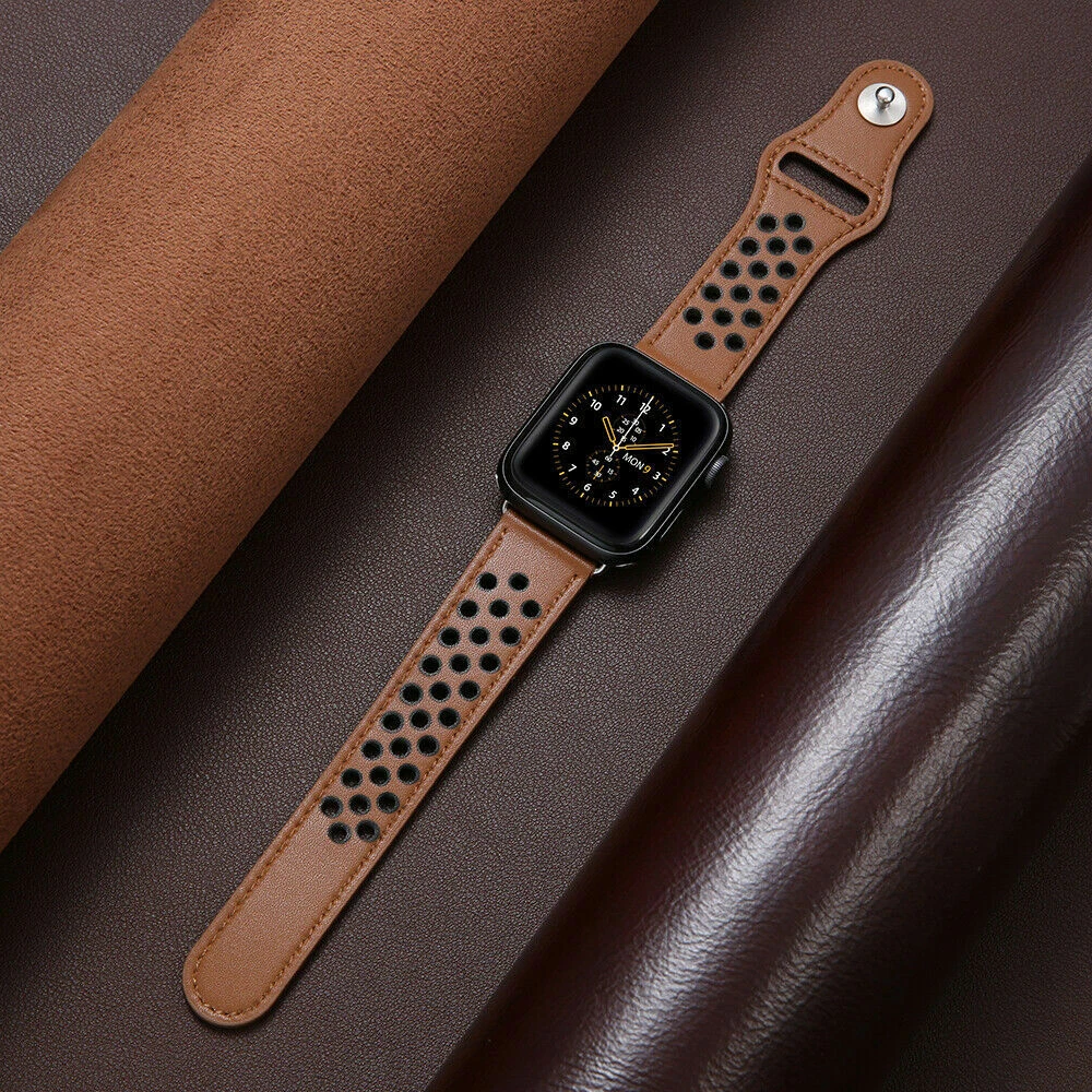 For Apple Watch Leather Strap Series 6 5 4 3 2 1 SE 38/40/42/44mm