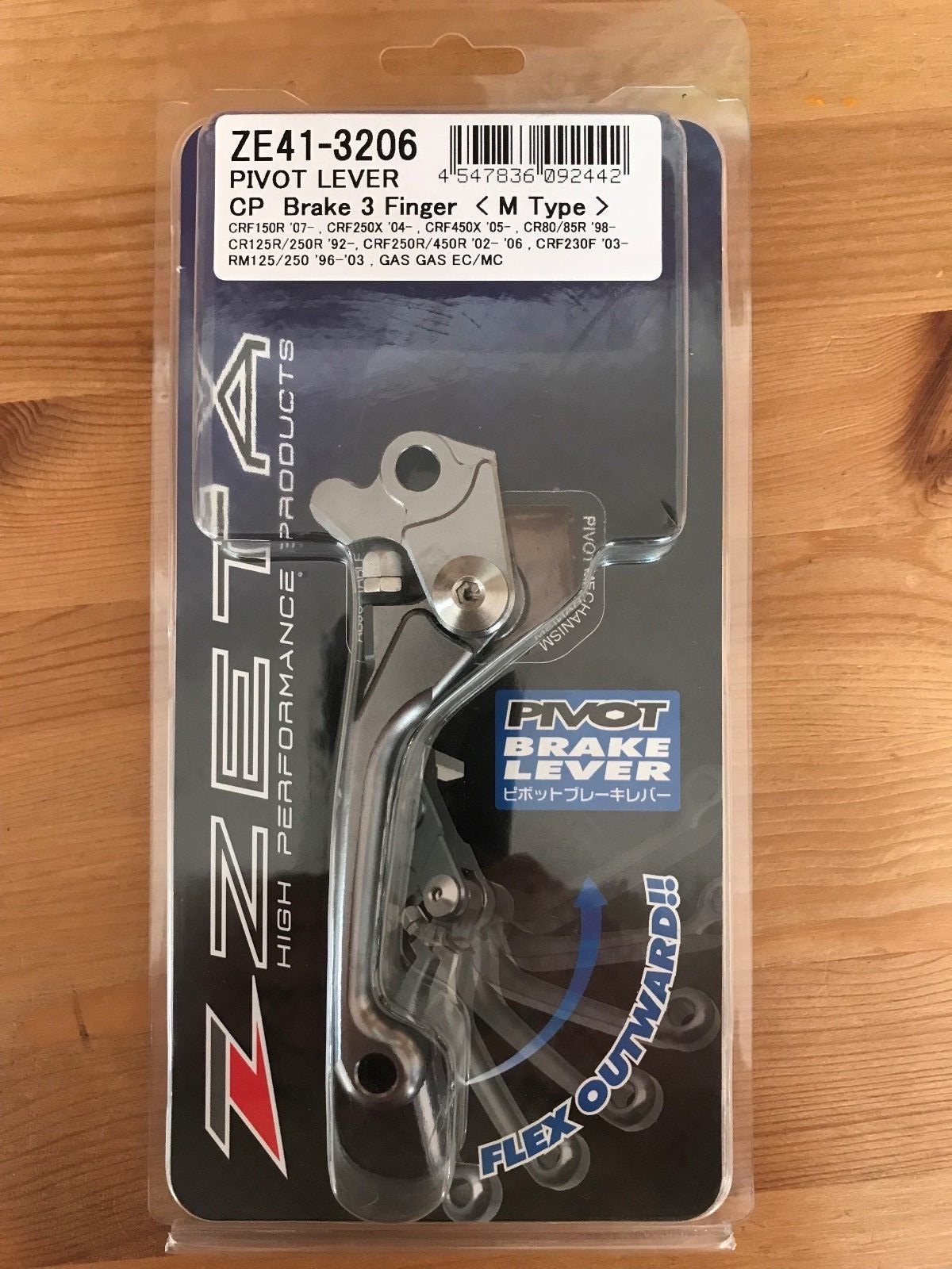 HONDA   CRF 450 R  CRF450 R   2002-2006  ZETA PIVOT 3 FINGER BRAKE LEVER