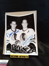 BOBBY & DENNIS HULL Signed Chicago Blackhawks 8X 10 Photo Jsa -1 #