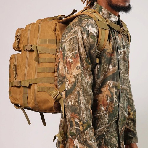 45L Large Military Tactical Backpack Army Molle Bag Rucksack 3 Day Assault Pack - Picture 13 of 20