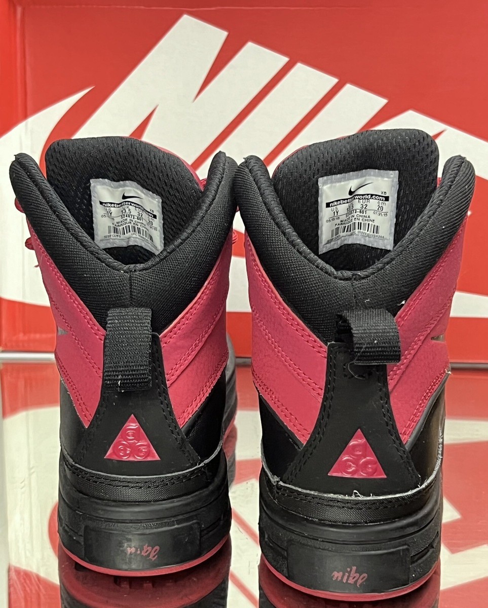 Nike Snow Boots Youth Woodside 2 High Distance Red Black Shoes