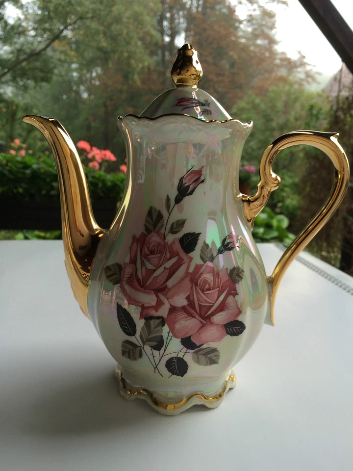 BAVARIA 1, Kaffeeservice für 2 Personen, Rosen und Gold | coffee set for 2 - Bild 3 von 4