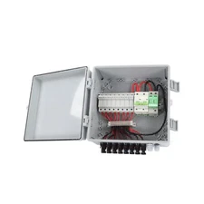 8 Strings PV Combiner Box, IP65 Solar Combiner Box with 10A Fuse, 80A DC Brea...