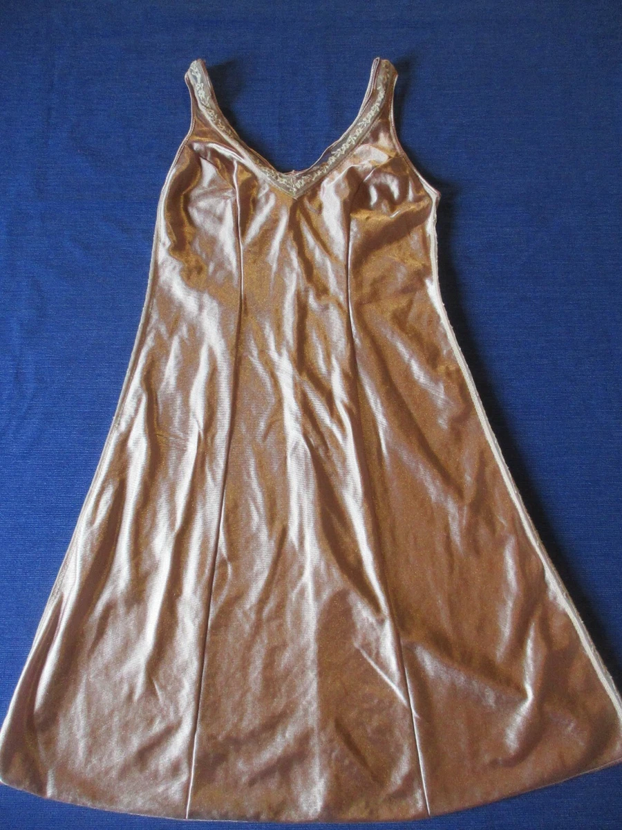 Combinaison Vintage Dentelle - Fond De Robe - Taille 40 - Femme - Couleur Peau Très Clair