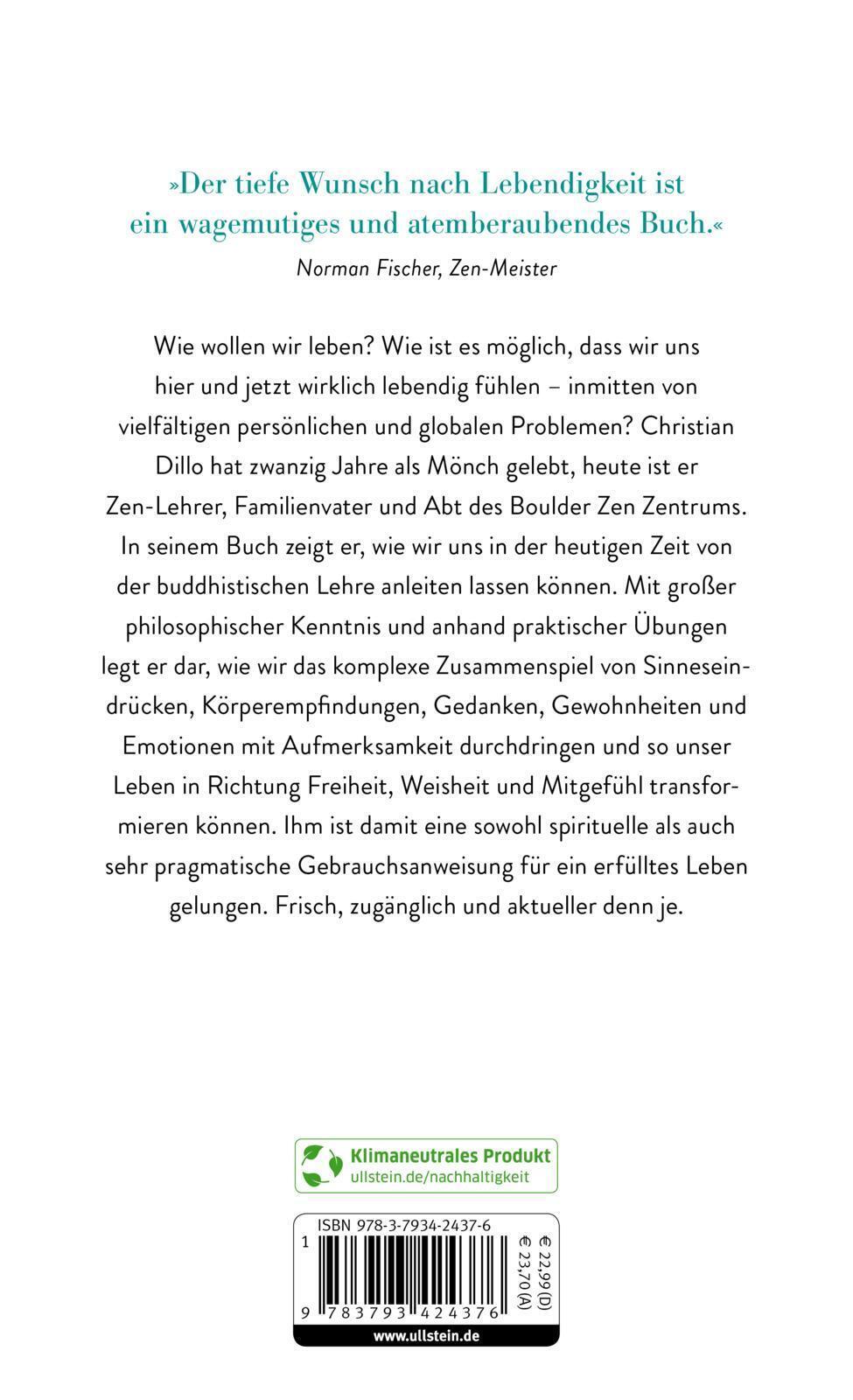 Thumbnail - Der Tiefe Wunsch Nach Lebendigkeit | Christian Dillo | Deutsch | Buch