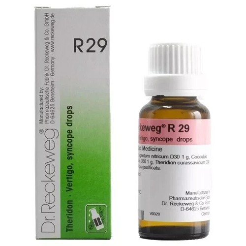 Dr. Reckeweg R29 Vertigo & Syncope Drops – 22 ml (Pack of 5) Free shipping - Picture 2 of 5