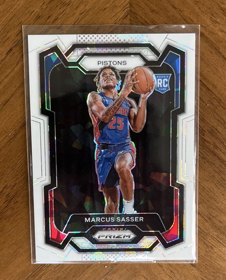 2023-24 Panini Prizm MARCUS SASSER RC WHITE ICE PRIZM SSP #/35 ROOKIE #174