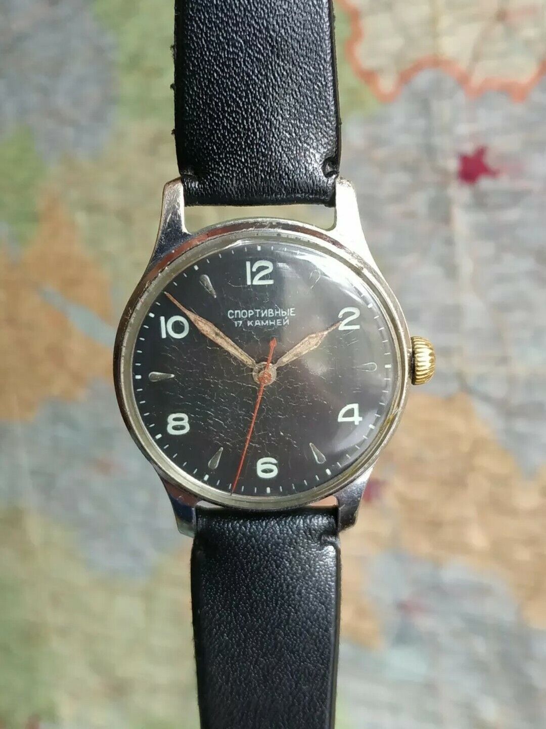 SPORTIVNIE Kirovskie 1MChZ. Soviet Vintage watch stop second USSR 16mm 17jewels