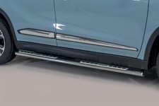 Schwellerrohre Design für SUZUKI Vitara LY Facelift Bj.2019- Edelstahl TÜV