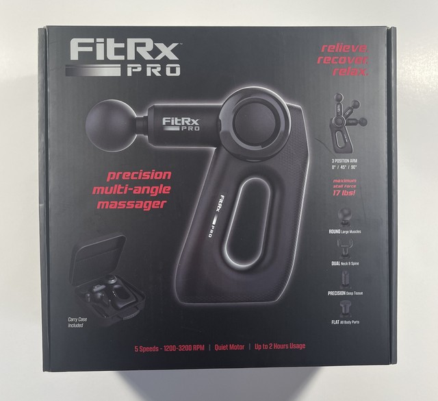FitRX Handheld Therapeutic Percussion Massage Gun With 5 Speed Settings