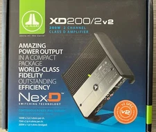 JL Audio XD200/2v2 2-Channel Car Audio Amplifier Class D Full Range Amp 200W New